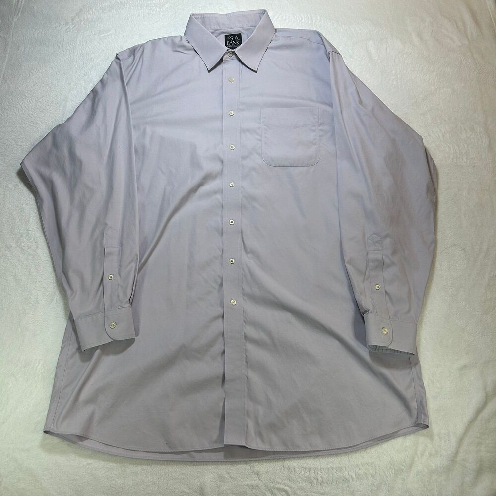 Jos. A. Bank Traveler's Collection Men's Lavender Dress Shirt 18 36 100% Cotton